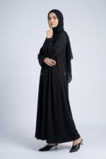 Dark Colored Umbrella Abaya in Nida Fabric OL-239