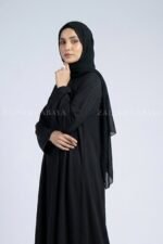 Dark Colored Umbrella Abaya in Nida Fabric OL-239 - Image 2