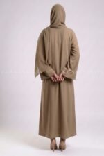 Colored Simple Abaya in Front Open Style OL 119 - Image 9