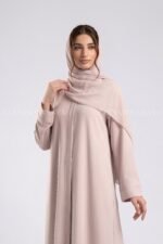 Nida Simple Abaya in Front Open Style OL-119 - Image 7
