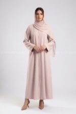 Nida Simple Abaya in Front Open Style OL-119 - Image 6