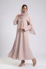 Nida Simple Abaya in Front Open Style OL-119 - Image 9