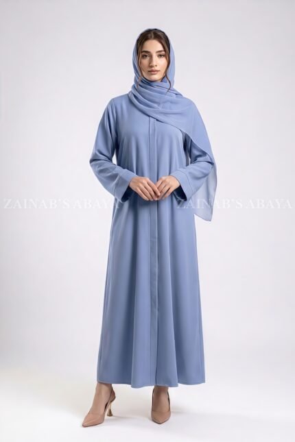 Nida Simple Abaya in Front Open Style OL-119