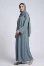 Nida Simple Abaya in Front Open Style OL-119 - Image 3