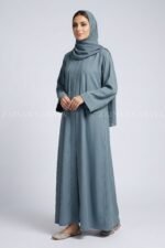 Nida Simple Abaya in Front Open Style OL-119