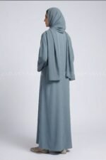 Nida Simple Abaya in Front Open Style OL-119 - Image 5