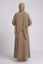 Colored Simple Abaya in Front Open Style OL 119 - Image 12