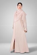 Nida Simple Abaya in Front Open Style OL-119 - Image 6
