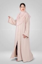 Nida Simple Abaya in Front Open Style OL-119 - Image 8