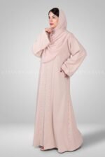 Nida Simple Abaya in Front Open Style OL-119 - Image 9