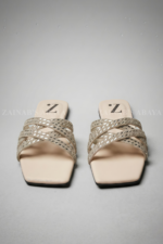 Crytstal Weave Women Flat Slippers Z 119