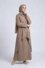 Premium Nida Layered Co-Ord Set Abaya OL-1159 - Image 5