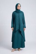 Premium Nida Layered Co-Ord Set Abaya OL-1159 - Image 7