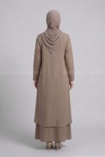 Premium Nida Layered Co-Ord Set Abaya OL-1159 - Image 6