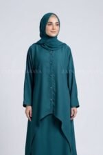 Premium Nida Layered Co-Ord Set Abaya OL-1159 - Image 8