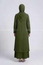 Modest Co-Ord Set Abaya in Nida Fabric OL-1159 - Image 12