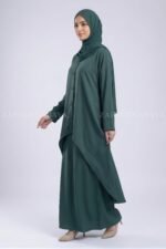 Modest Co-Ord Set Abaya in Nida Fabric OL-1159 - Image 3