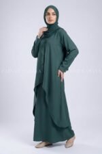 Modest Co-Ord Set Abaya in Nida Fabric OL-1159 - Image 5