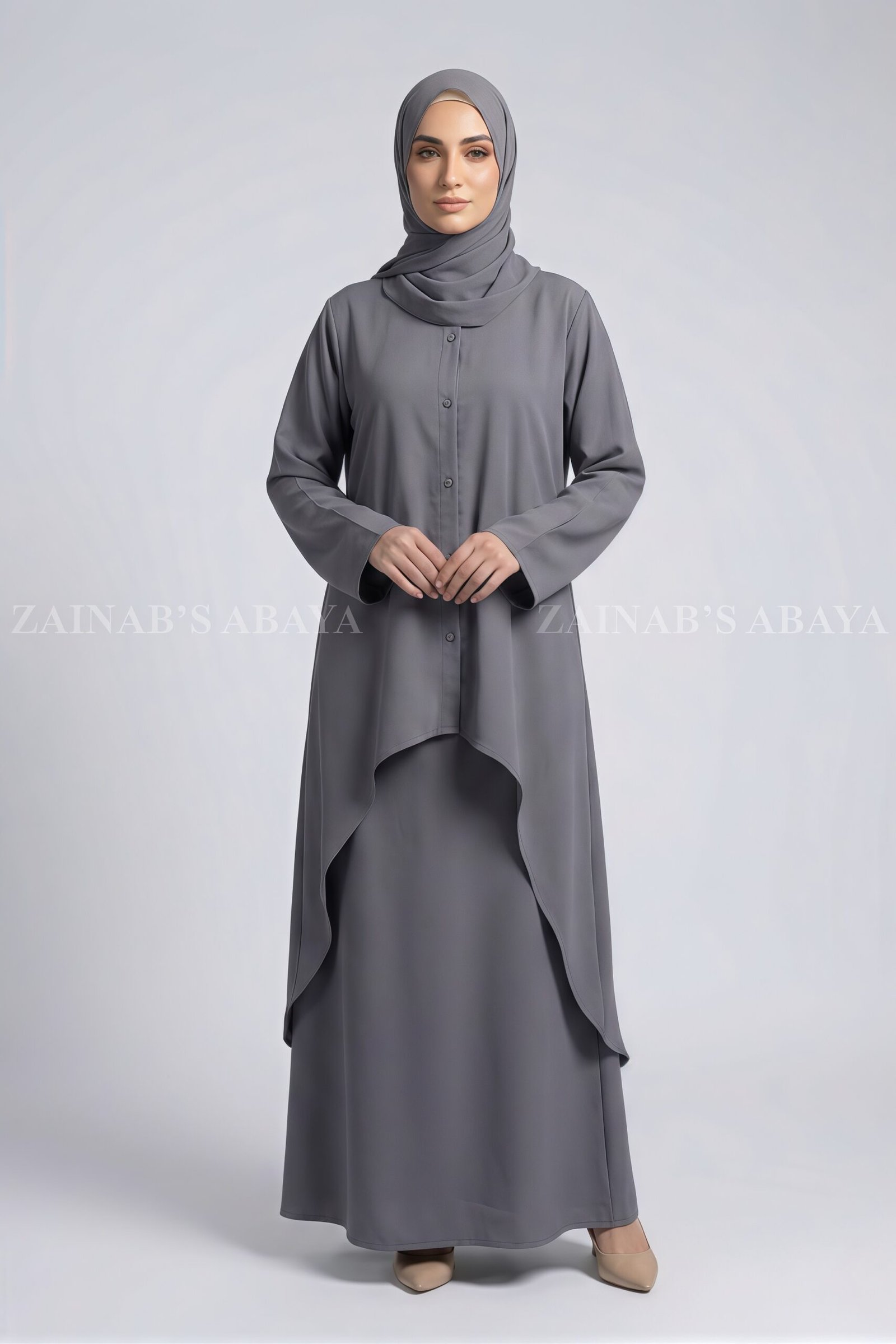 IMG_4072 Premium Two Piece Co-Ord Set Abaya OL-1159 - Image 1