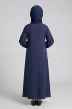 Kids Maxi Abaya in Premium Fabric with Pleated Design J 121 - Image 12