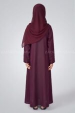 Nida Simple Front Open Abaya for Kids OL-0753 - Image 6