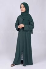 Nida Simple Front Open Abaya for Kids OL-0753 - Image 10