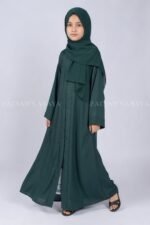 Nida Simple Front Open Abaya for Kids OL-0753 - Image 11