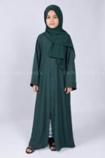 Nida Simple Front Open Abaya for Kids OL-0753 - Image 7
