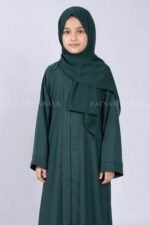 Nida Simple Front Open Abaya for Kids OL-0753 - Image 8