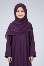 Nida Korean Front Open Abaya for Kids OL-753 - Image 2