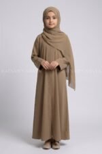Nida Colored Front Open Abaya for kids OL 753 - Image 7