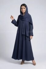 Nida Colored Front Open Abaya for kids OL 753 - Image 4