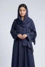 Nida Colored Front Open Abaya for kids OL 753 - Image 2