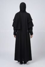 Black Front Open Abaya with Stylish Sleeves OL-1181 - Image 5