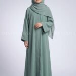 Colored Front Open Abaya for Kids OL-753