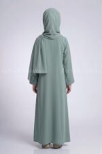 Colored Front Open Abaya for Kids OL-753 - Image 5