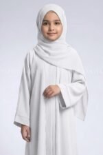 Colored Front Open Abaya for Kids OL-753 - Image 7