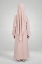 Simple Front Open Abaya for Kids in Nida Fabric OL-753 - Image 6