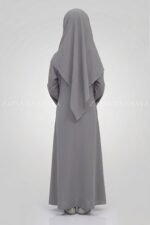 Colored Front Open Abaya in Nida Fabric For Kids OL-753 - Image 12