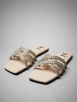 Crytstal Weave Women Flat Slippers Z 119 - Image 4