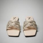 Crytstal Weave Women Flat Slippers Z 119