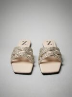 Crytstal Weave Women Flat Slippers Z 119