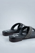Black Crystal Cross Flats Slipper Z 120 - Image 4