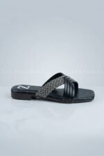 Black Crystal Cross Flats Slipper Z 120 - Image 2
