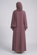 Front Open Abaya for women in Nida Fabric includes a matching scarf in chiffon fabric.