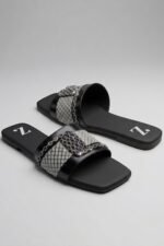Crystal Weave Panel Slides for Women Z 122 - Image 3