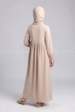 Kids Maxi Abaya in peach Color with a matching scarf