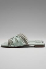 Mint Crystal Women Flat Slippers Z 123 - Image 4
