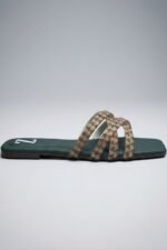 Golden Weave Flat Slippers Z 124 - Image 4