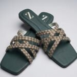 Golden Weave Flat Slippers Z 124